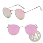 Retro Round Gold Metal Mirrored Sunglasses