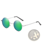 Retro Round Polarized Metal Sunglasses with Uv400 Protection