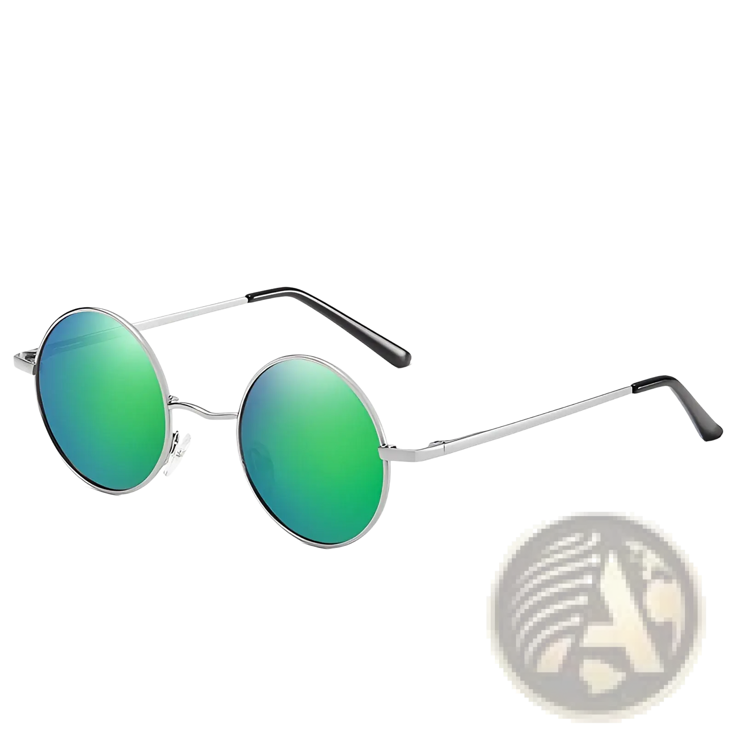 Retro Round Polarized Metal Sunglasses with Uv400 Protection
