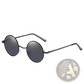 Retro Round Polarized Metal Sunglasses with Uv400 Protection
