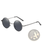 Retro Round Polarized Metal Sunglasses with Uv400 Protection