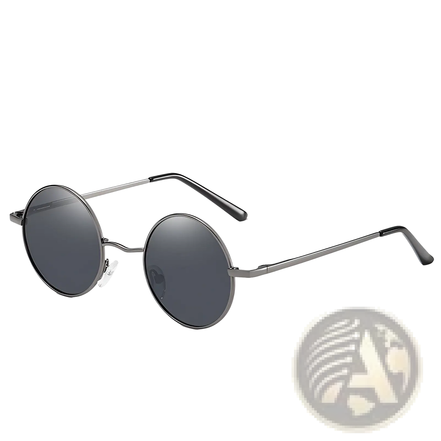 Retro Round Polarized Metal Sunglasses with Uv400 Protection