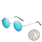 Retro Round Polarized Metal Sunglasses with Uv400 Protection