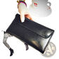 Retro Slim Cowhide Leather Flap Wallet with Contrast Stitching