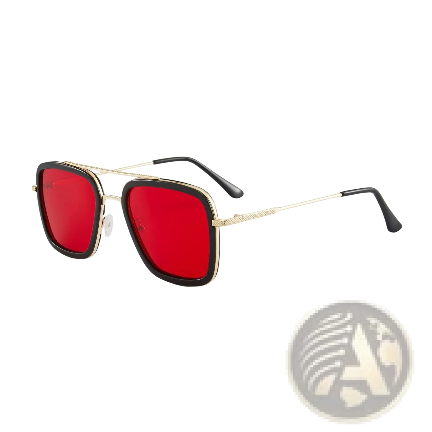 Retro Square Double Bridge Unisex Fashion Sunglasses
