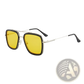 Retro Square Double Bridge Unisex Fashion Sunglasses