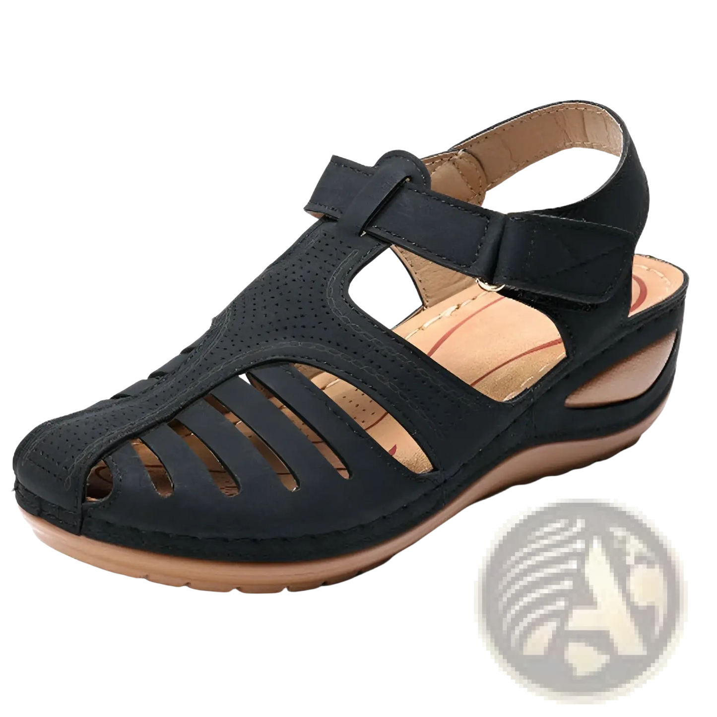 Retro Wedge Sandals Women's Plus Size T-strap Shoes