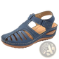 Retro Wedge Sandals Women's Plus Size T-strap Shoes