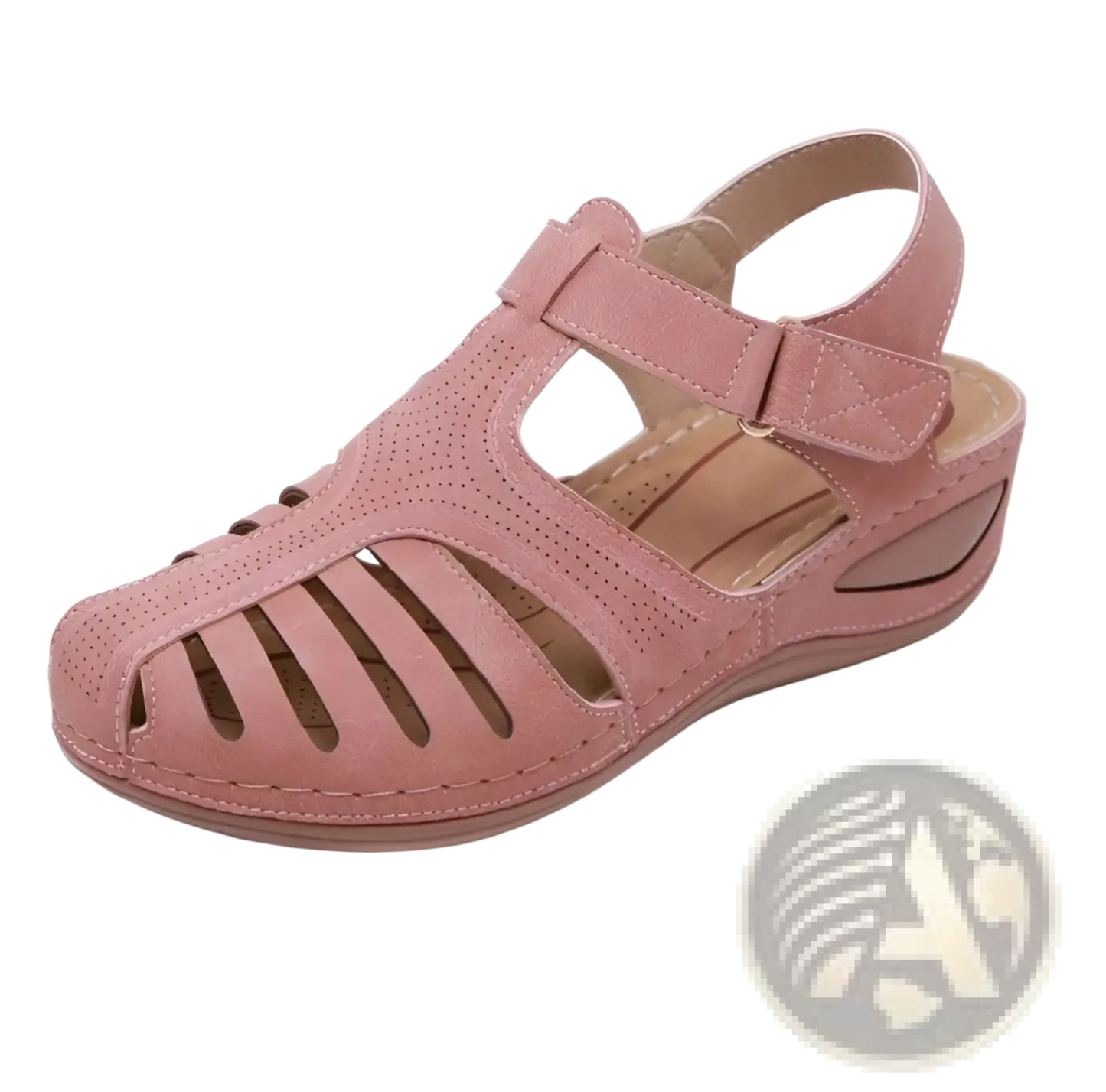 Retro Wedge Sandals Women's Plus Size T-strap Shoes
