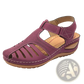 Retro Wedge Sandals Women's Plus Size T-strap Shoes