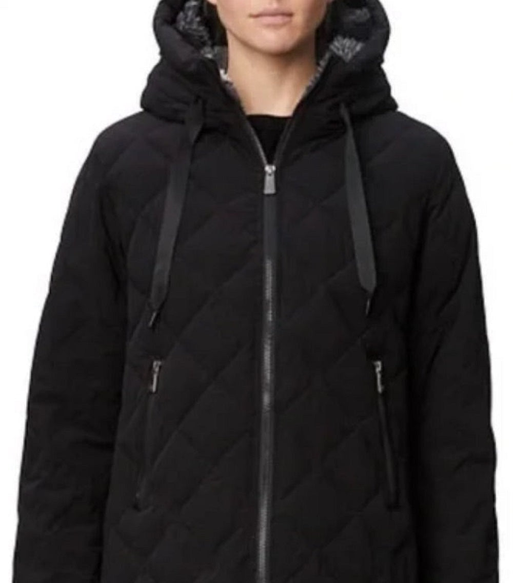 Minha loja feminina com desconto para clima frio Rainforest Thermoluxe Parka Puffy Down Jacket Coat Preto Tamanho X-G