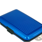 Rfid Blocking Aluminum Alloy Ribbed Card Holder Case