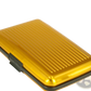Rfid Blocking Aluminum Alloy Ribbed Card Holder Case