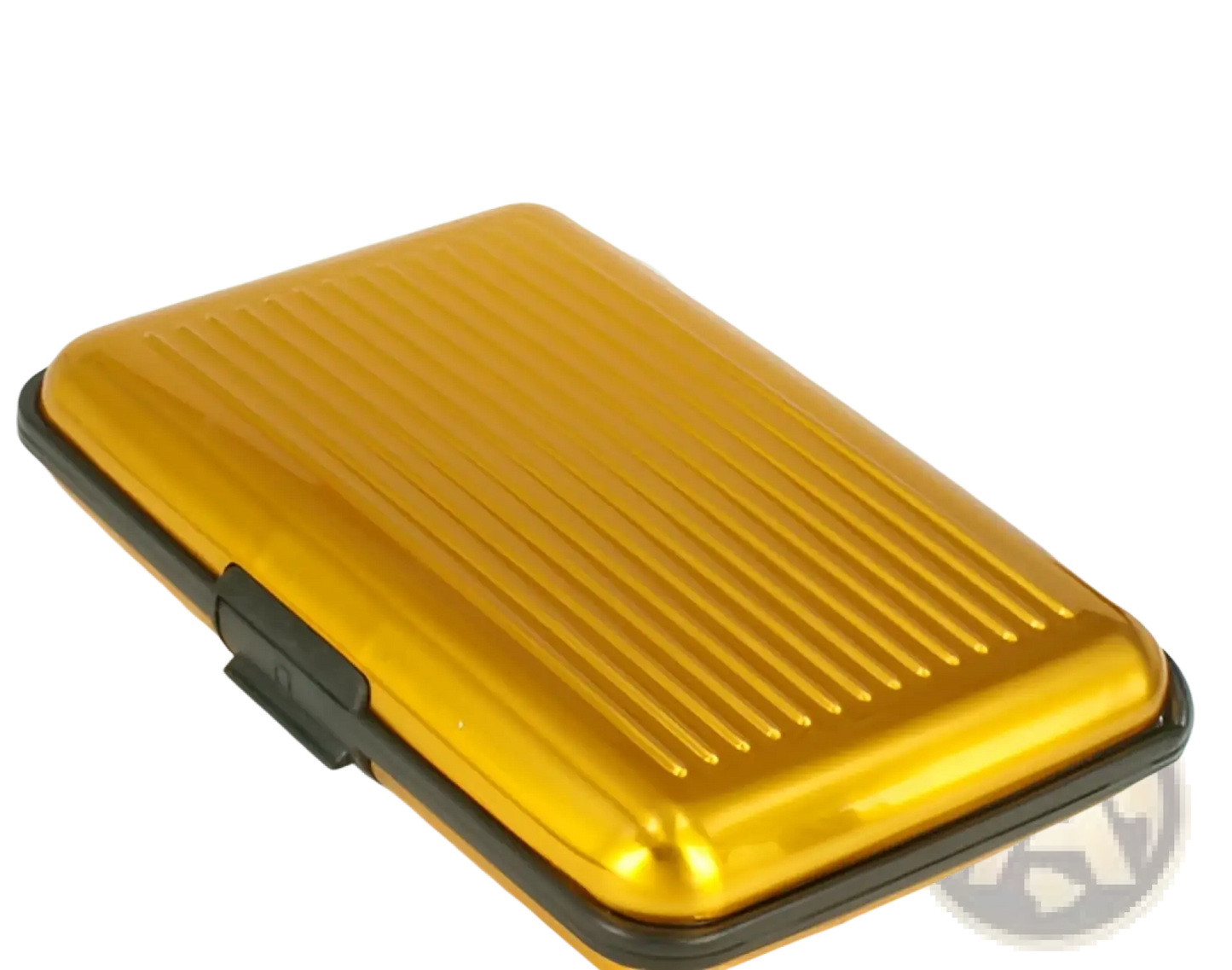 Rfid Blocking Aluminum Alloy Ribbed Card Holder Case