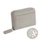 Rfid Leather Card Wallet with Zipper Coin Pocket Sage Green