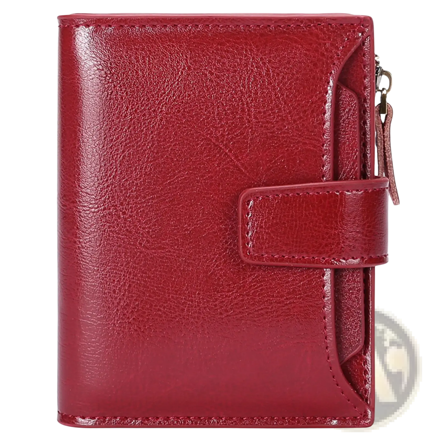 Rfid Leather Wallet with Zipper and Anti Theft Feature
