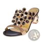 Rhinestone High Heel Sandals Embellished Mule Shoes