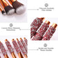 Rhinestone Makeup Brush Set with Bag 10 Piece Pink