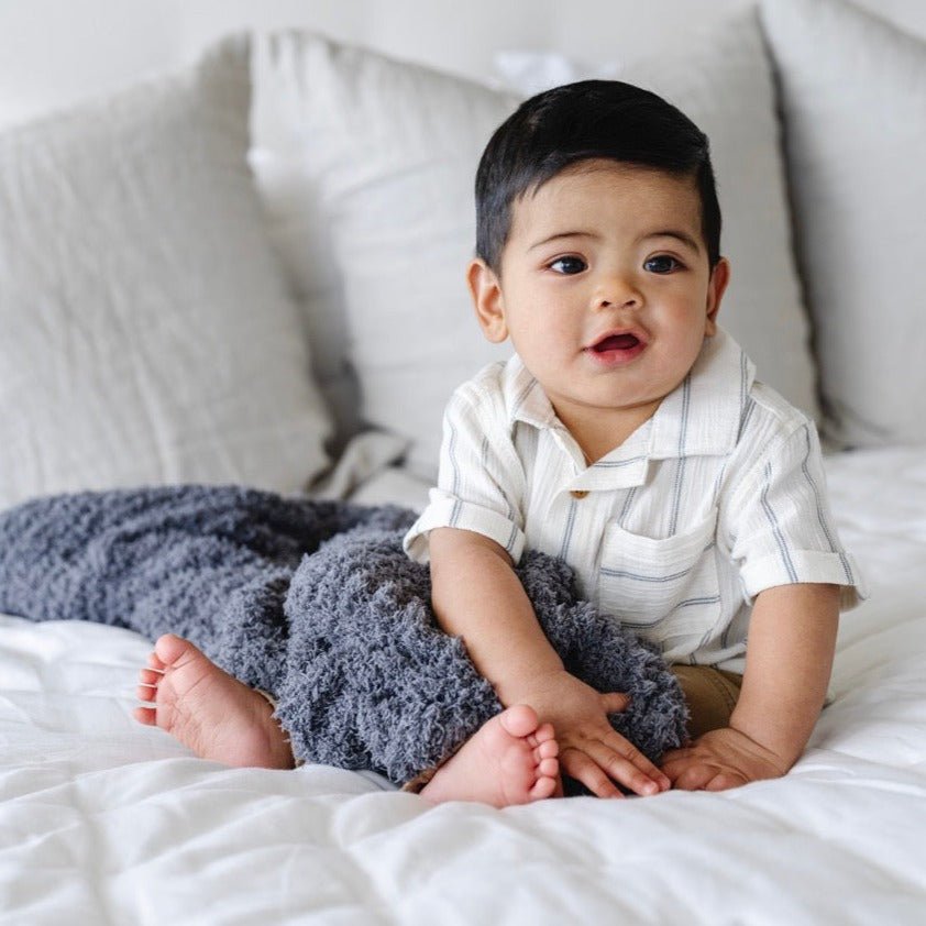 Ribbed Bamboni® Receiving Blanket 30x40 Inch Microfiber