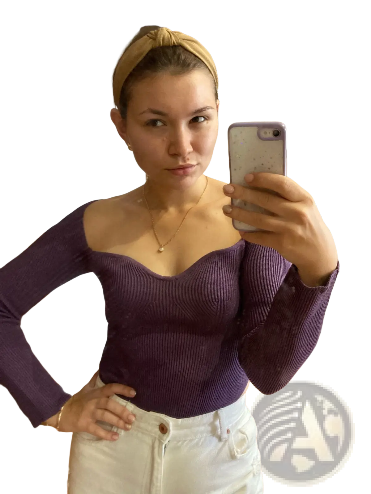 Ribbed Sweetheart Neck Long Sleeve Knit Pullover