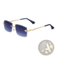 Rimless Sunglasses for Men Gold Snake Uv400