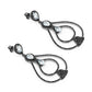8.81 Carat Genuine Blue Topaz and Black Spinel .925 Sterling Silver Earrings