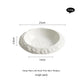 Rock Pattern Ceramic Deep Plate Modern White Bowl
