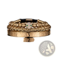 Roman Numeral Leopard Head Braided Leather Bracelet Set