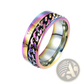 Roman Numeral Spinner Chain Ring with Bottle Opener