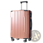 Rose Gold 28 Inch Expandable Hardshell Spinner Suitcase