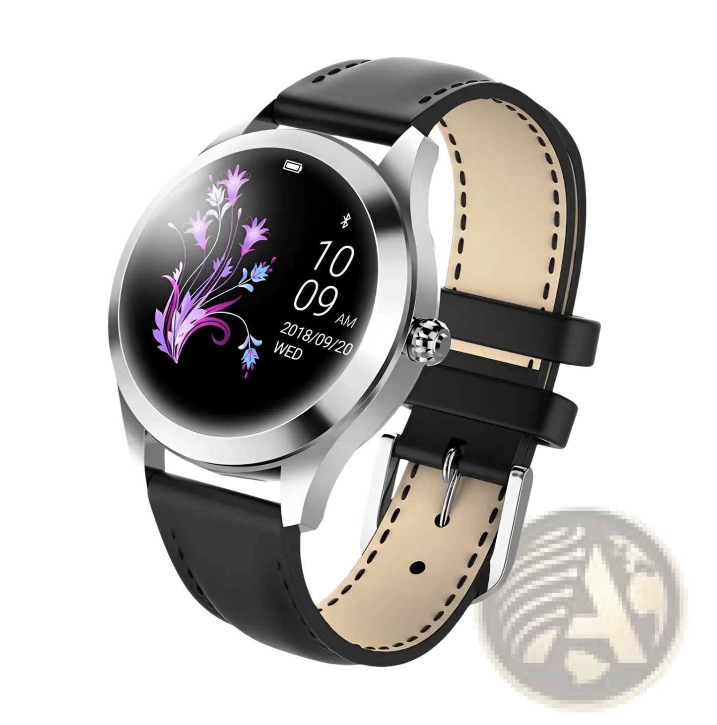 Rose Gold Butterfly Smartwatch with Stainless Steel Mesh Band