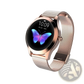 Rose Gold Butterfly Smartwatch with Stainless Steel Mesh Band