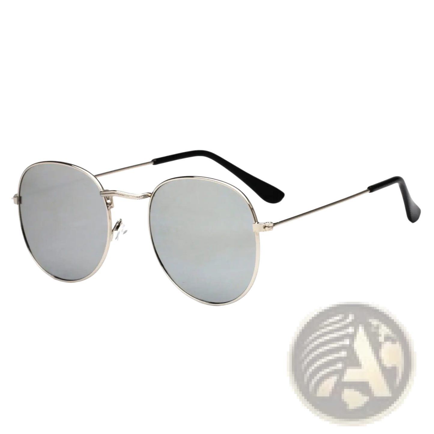Rose Gold and Metallic Aviator Mirror Lens Sunglasses Set