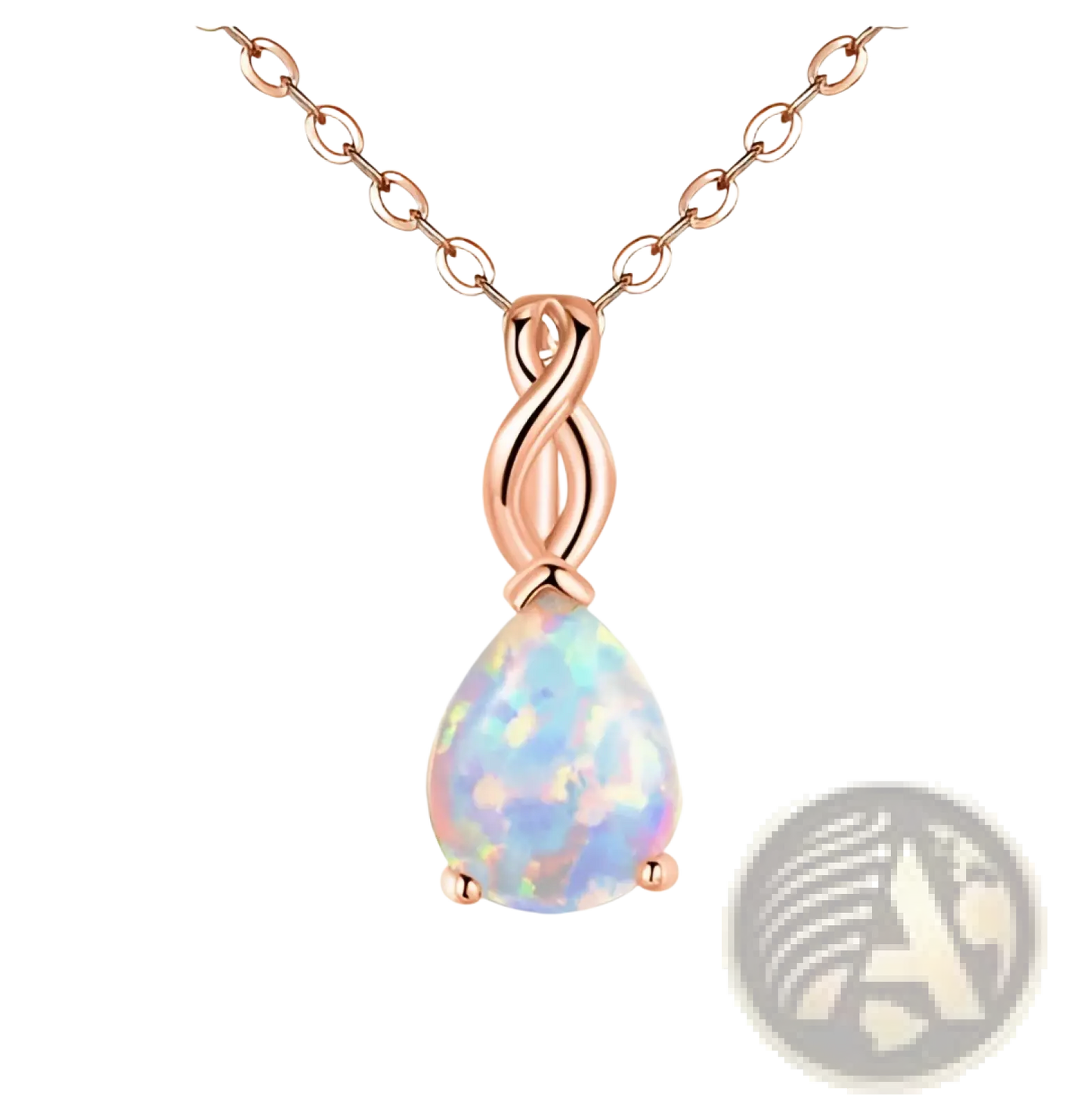 Rose Gold Opal Teardrop Earrings with Diamond Accents