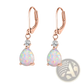 Rose Gold Opal Teardrop Earrings with Diamond Accents