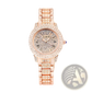 Rose Gold Zido Diamond Encrusted Women's Quartz Watch