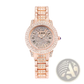 Rose Gold Zido Diamond Encrusted Women's Quartz Watch