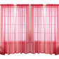 Pacote com 4 unidades da J&amp;V TEXTILES: Painéis de cortina transparentes sólidos