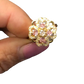 Rotating Zircon Four Leaf Clover Adjustable Gold Ring