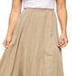 Saia plissada feminina Free People Sage Cypress, verde, tamanho M