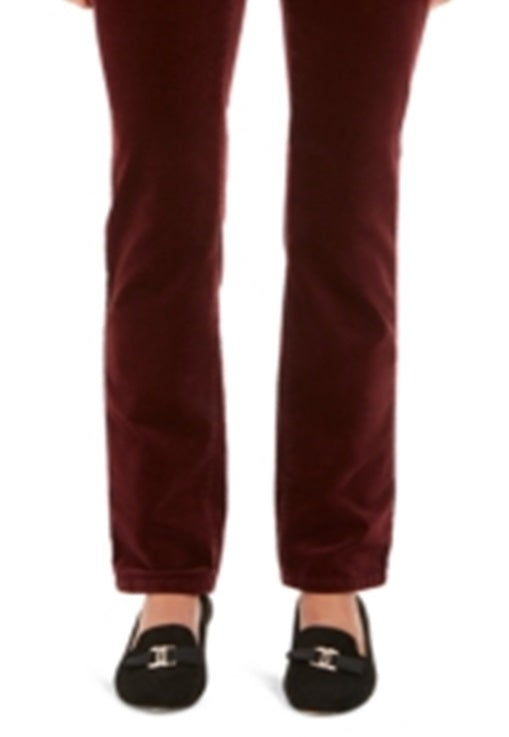 Calça jeans feminina Charter Club Lexington Velveteen reta, vermelha, tamanho 2 P