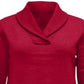Blusa de lã com gola xale feminina Karen Scott, vermelha, tamanho -tamanho-