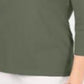 Karen Scott Blusa feminina de algodão com decote em V e acabamento em botões, verde, tamanho XXG
