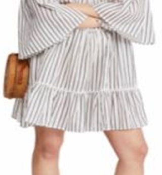 Vestido curto bordado Lola feminino Free People, branco, tamanho médio