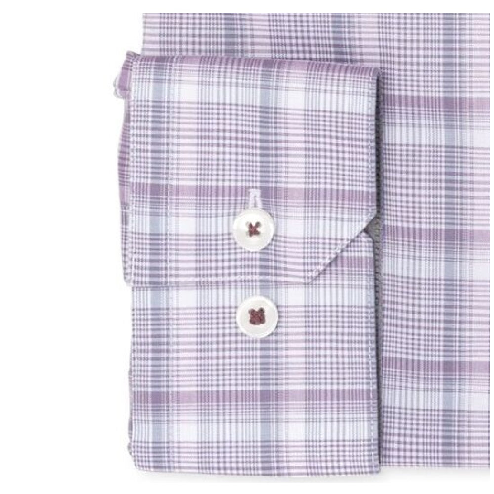 Camisa social masculina xadrez ametista Ryan Seacrest Distinction, roxa clara, tamanho 17,5 x 32-33