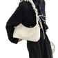 Ruched Shoulder Bag Patent Leather Handbag