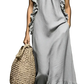Ruffled Halter Neck Open Back Maxi Resort Dress