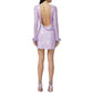 Vestido curto Afrm Shani Rosette Cuff roxo