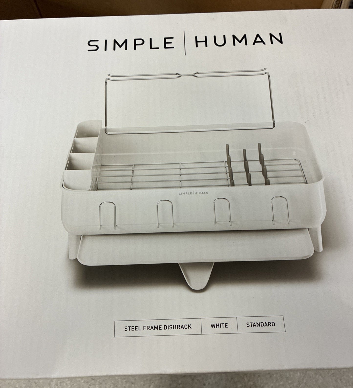 Simplehuman Steel  Frame Dish Drying Rack White Standard