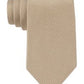 Gravata Masculina Michael Kors Marrom Mini Quadrada Clássica Fina de Seda Bege Médio Tamanho Regular